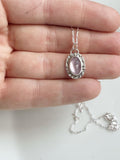 Purple Tourmaline Pendant Necklace