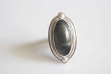 Blue Tigers Eye Ring Size 6