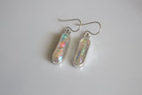 Iridescent Dichroic Glass Drop Earrings