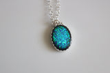 Iridescent Faux Opal Necklace