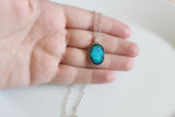 Iridescent Faux Opal Necklace