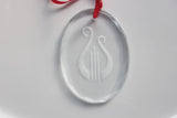 Crystal Lyre Ornament