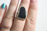 Onyx Ghost Ring with Gold