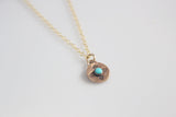 Gold and Turquoise Zia Necklace New Mexico Necklace Moving Gift Homesick Gift / Gold Zia Necklace