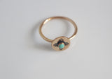Gold Zia Ring with Turquoise / Made to Order Ring in Gold Fill / State of New Mexico Symbol Ring