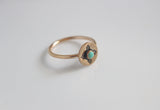 Gold Zia Ring with Turquoise / Made to Order Ring in Gold Fill / State of New Mexico Symbol Ring