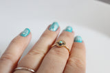 Gold Zia Ring with Turquoise / Made to Order Ring in Gold Fill / State of New Mexico Symbol Ring