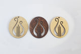 Alpha Chi Omega Ornament // Lyre  Wooden Ornament