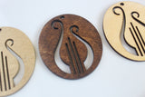 Alpha Chi Omega Ornament // Lyre  Wooden Ornament