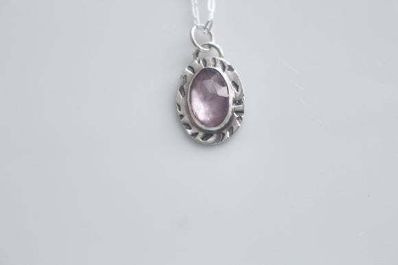 Purple Tourmaline Pendant Necklace