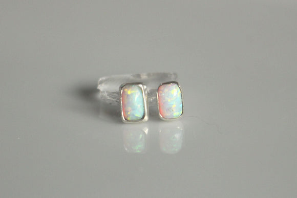 foes and friends faux opal earrings