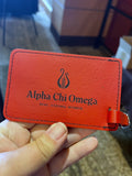 Alpha Chi Omega Logo Luggage Tag