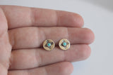 Turquoise Zia Earrings / New Mexico Earrings / State of New Mexico Zia Gift