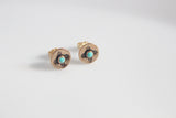 Gold and Turquoise Zia Earrings / New Mexico Earrings / State of New Mexico Zia Gift / Gold Zia Earrings