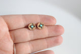 Gold and Turquoise Zia Earrings / New Mexico Earrings / State of New Mexico Zia Gift / Gold Zia Earrings