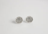 Chi Omega Crest Stud Earrings in Sterling Silver