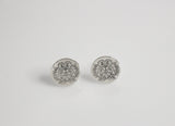 Chi Omega Crest Stud Earrings in Sterling Silver