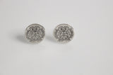 Chi Omega Crest Stud Earrings in Sterling Silver