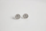 Chi Omega Crest Stud Earrings in Sterling Silver