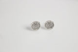 Chi Omega Crest Stud Earrings in Sterling Silver