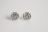 Chi Omega Crest Stud Earrings in Sterling Silver