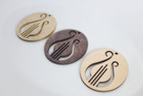 Alpha Chi Omega Ornament // Lyre  Wooden Ornament