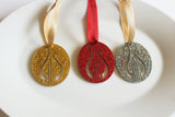 Lyre Ornament Glitter Ornament Red or Gold Acrylic Christmas Ornament