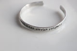 Alpha Chi Omega Symphony bracelet / Hand Stamped Aluminium or Brass Bracelet with AXO Symphony Lines / Sorority Bracelet Greek Licensed