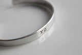 Chi Omega Letters bracelet / Hand Stamped Aluminium Bracelet with Chi O Greek Letters / Sorority Letters Bracelet Greek Licensed