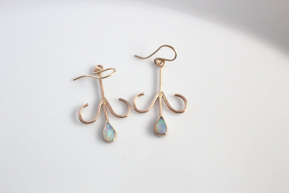 Opal Gold Filled Earrings
